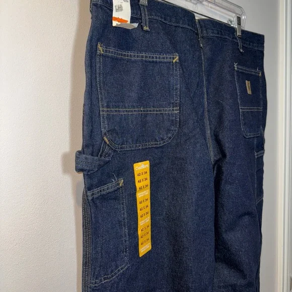 Carhartt Men's 42x34 Loose Original Fit Dungaree Demin Pant B13 HDK Jeans NWOT - Picture 9 of 13